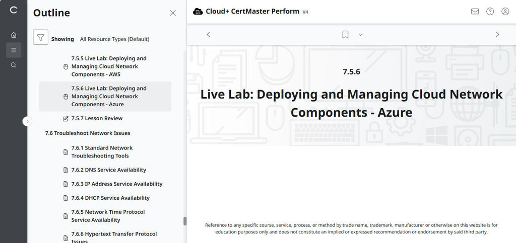 CompTIA Cloud+ CertMaster Perform (CV0-004)