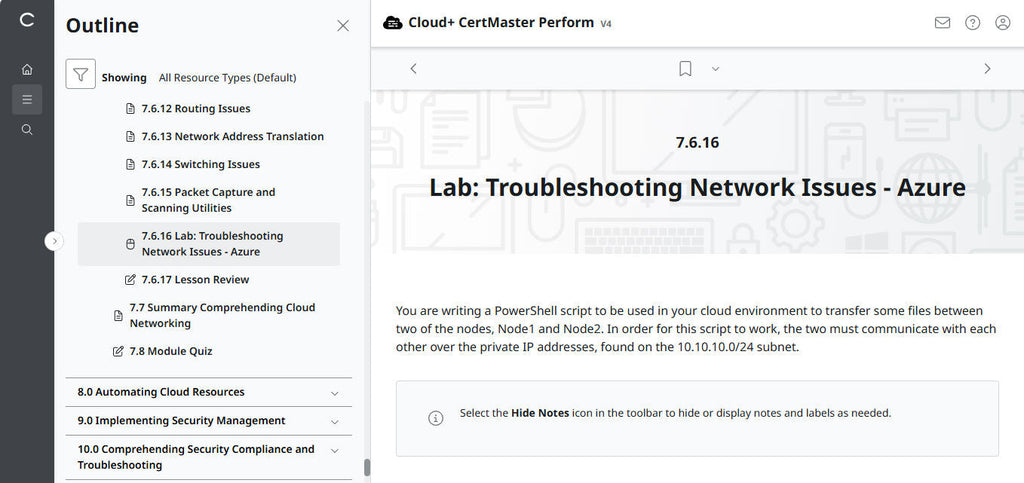 CompTIA Cloud+ CertMaster Perform (CV0-004)