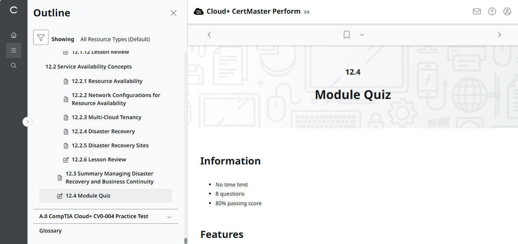 CompTIA Cloud+ CertMaster Perform (CV0-004)